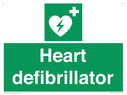 green-background-with-white-text-and-heart-defibrillator-symbol--white-cross-and~